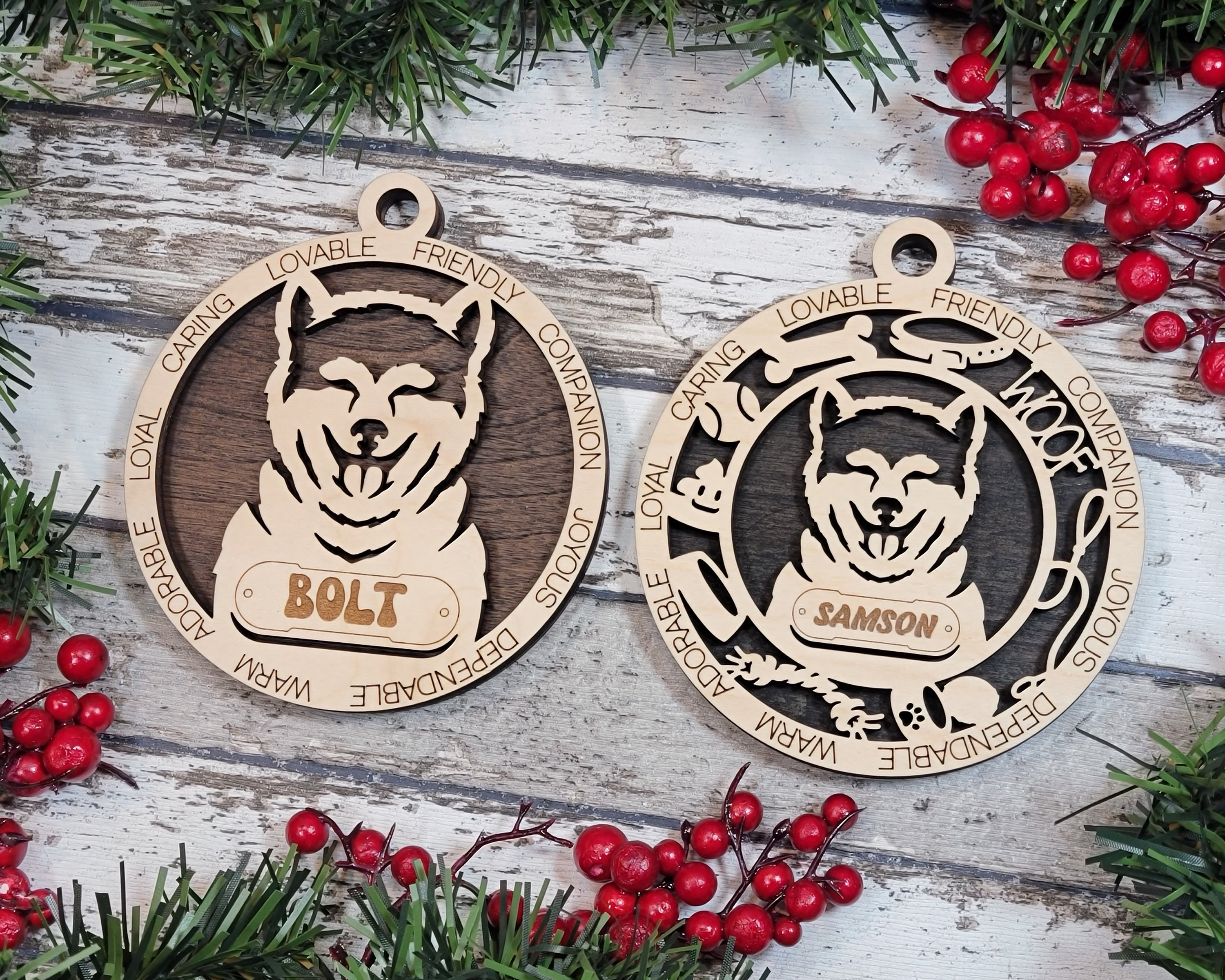 Akita Inu Christmas Ornament
