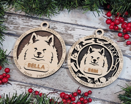 American Eskimo Christmas Ornament