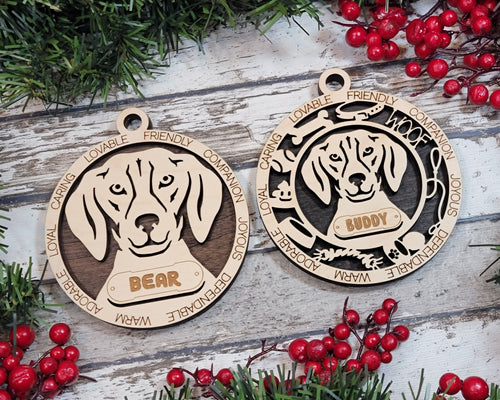 American Foxhound Christmas Ornament